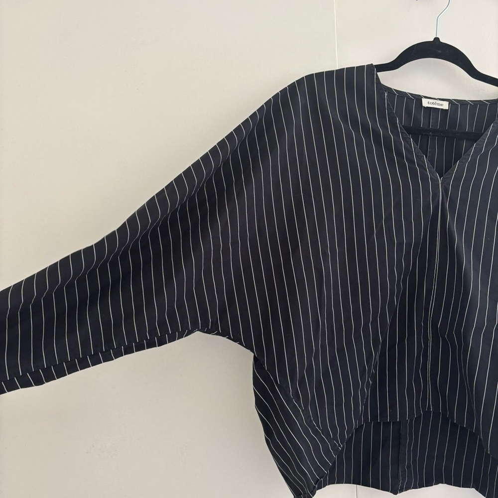Toteme Black Striped Women's Top